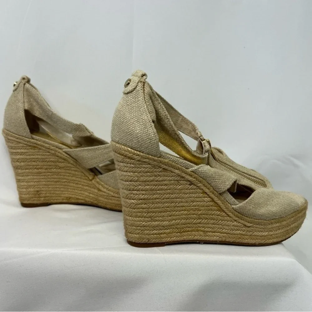 Michael Kors Espadrille Wedge Sandals w/ Front‎ Zip! US 8